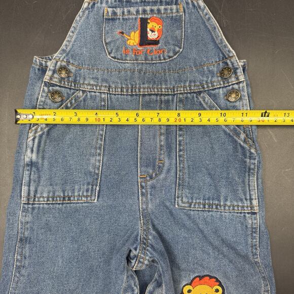 Vintage Children’s Jean Romper Overalls Lion Character Small Steps Size 18M - Picture 5 of 8
